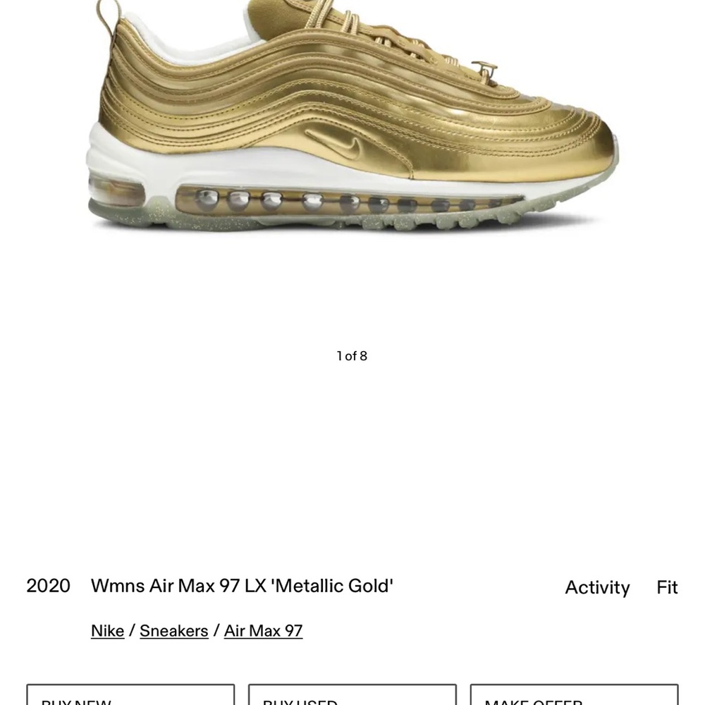 Nike Air Max 97 LX Metallic Gold Sneakers